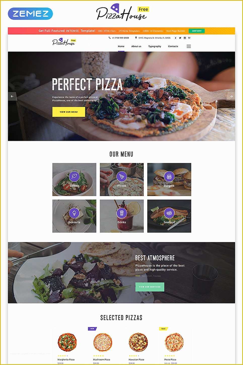 Website Template HTML5 Free Of Free HTML5 Tmeme for Restaurant Website