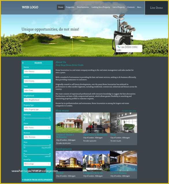 Website Templates for Real Estate Agents Free Of 33 Real Estate Website themes & Templates