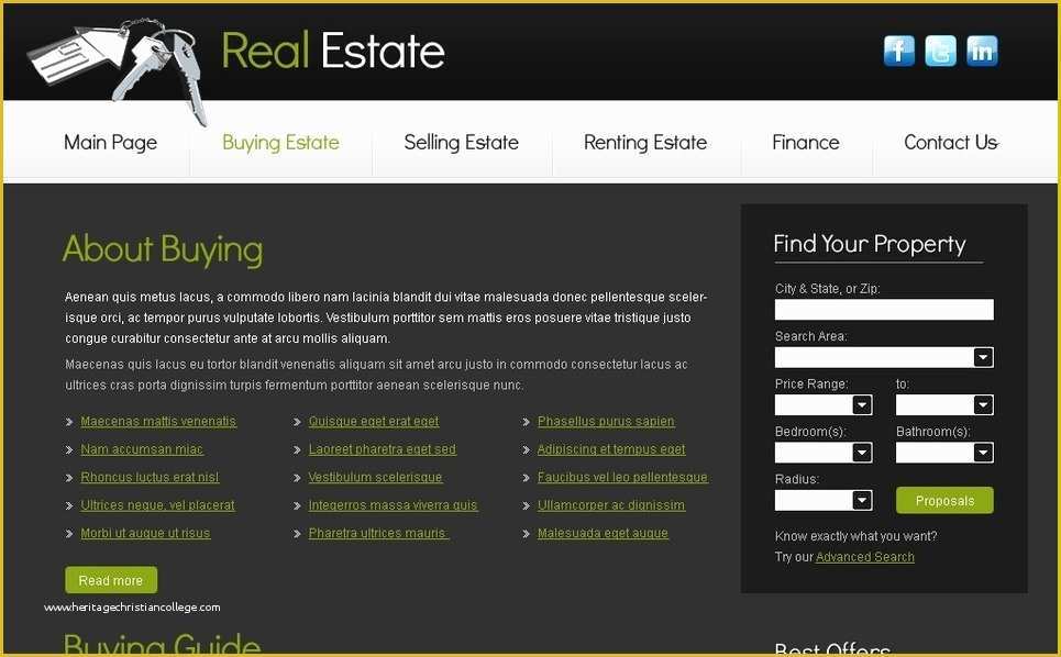 Website Templates for Real Estate Agents Free Of Free Real Estate Business Template