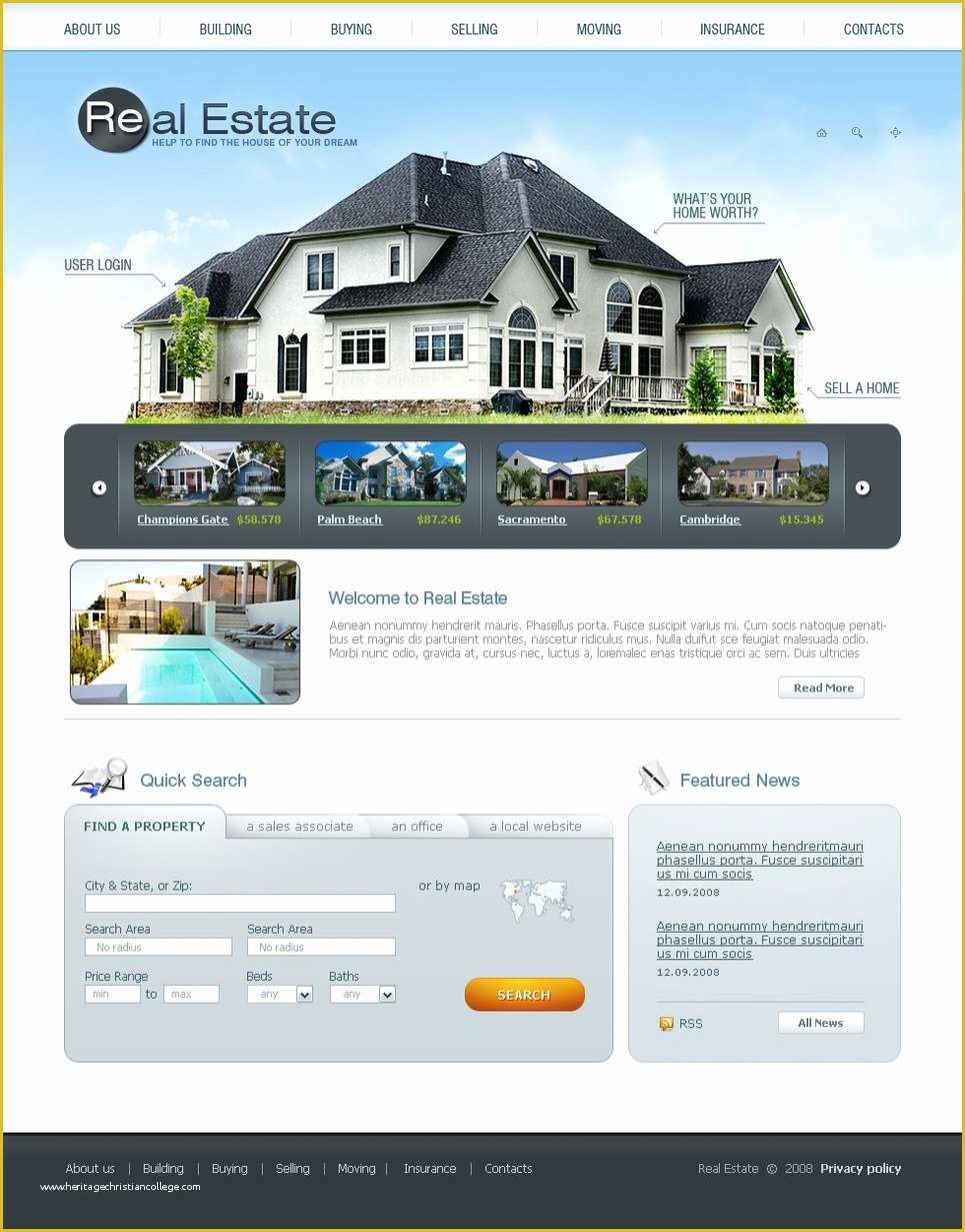 Website Templates for Real Estate Agents Free Of Real Estate Agency Website Template