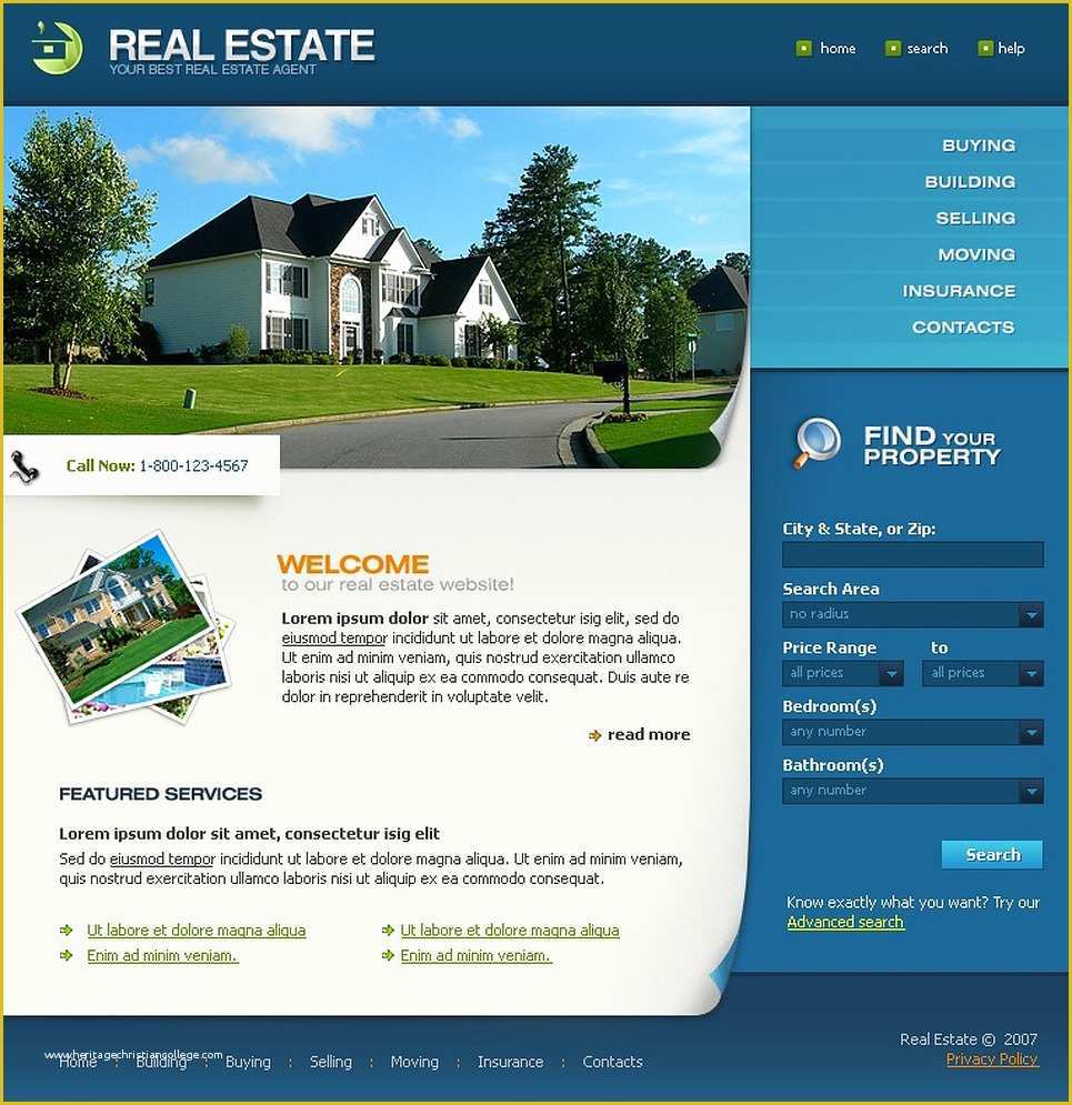 Website Templates for Real Estate Agents Free Of Real Estate Agency Website Template