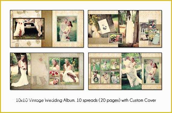 Wedding Album Templates Free Download Of Vintage 10x10 Album Template 10 Spread20 Page Design