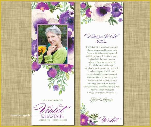 Wedding Bookmarks Templates Free Of 15 Funeral Bookmark Templates Psd Vector Eps