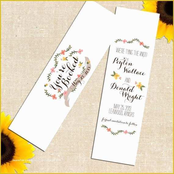 Wedding Bookmarks Templates Free Of Diy Printable Carolina Save the Date Bookmark I Like
