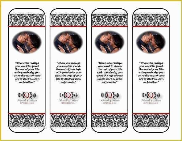 Wedding Bookmarks Templates Free Of Quintinslade S Blog Food and Drink