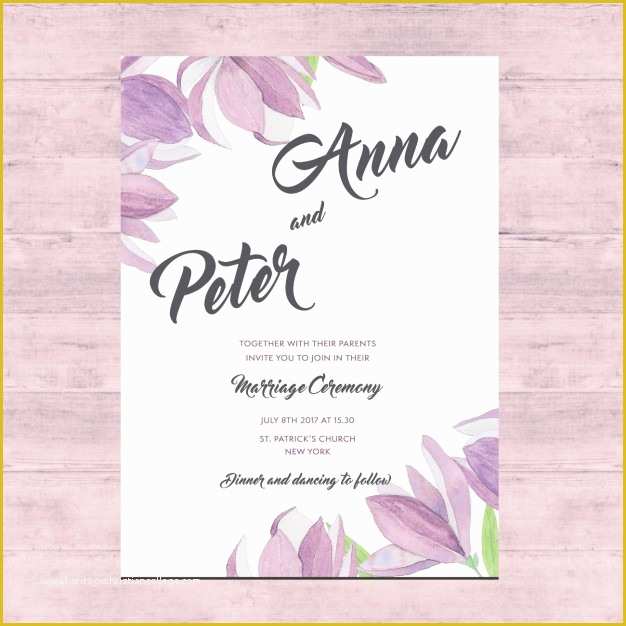 Wedding Card Design Template Free Download Of Floral Wedding Card Design Vector
