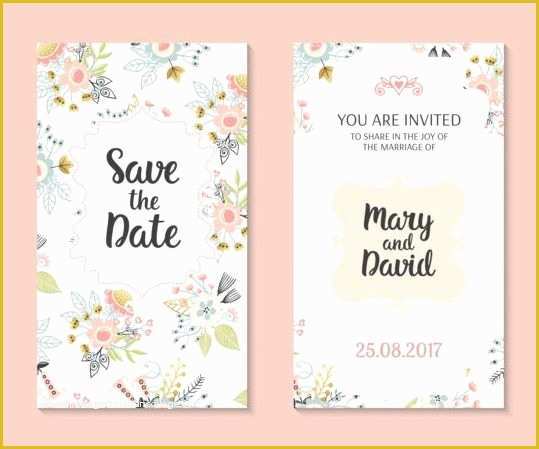 Wedding Card Design Template Free Download Of Wedding Invitation Card Template with Floral Vectors 01