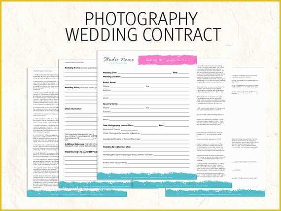 Wedding Contract Template Free Of Free Printable Wedding Graphy Contract Template form