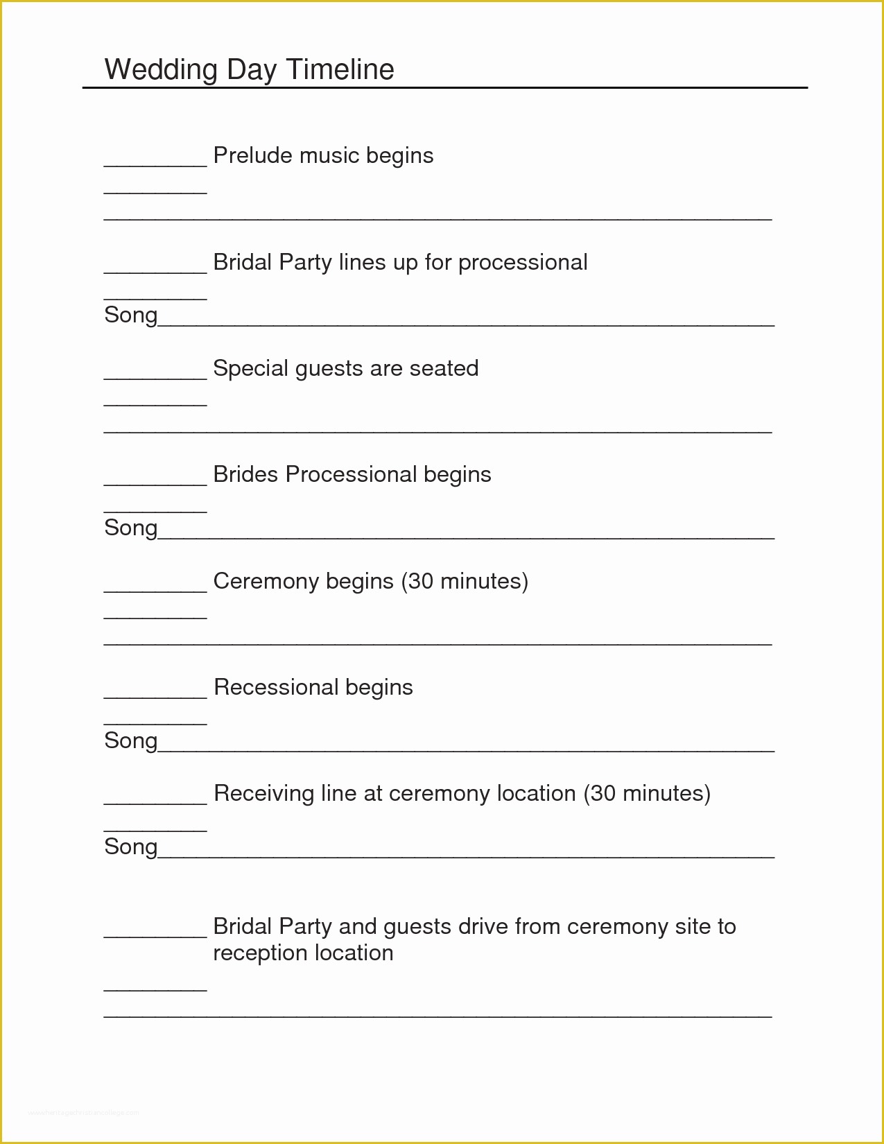 Wedding Day Timeline Template Free Of 7 Best Of Wedding Day Itinerary Template Excel