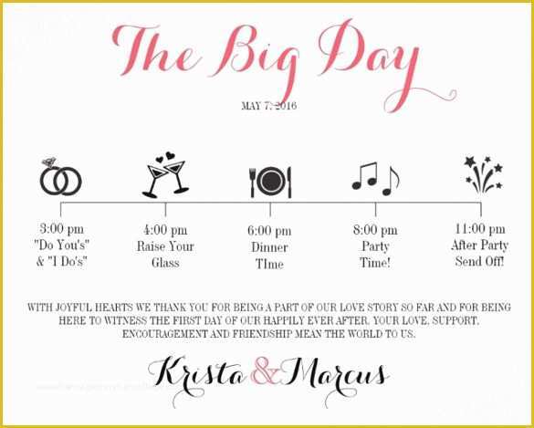 Wedding Day Timeline Template Free Of Best 25 Wedding Itinerary Template Ideas On Pinterest