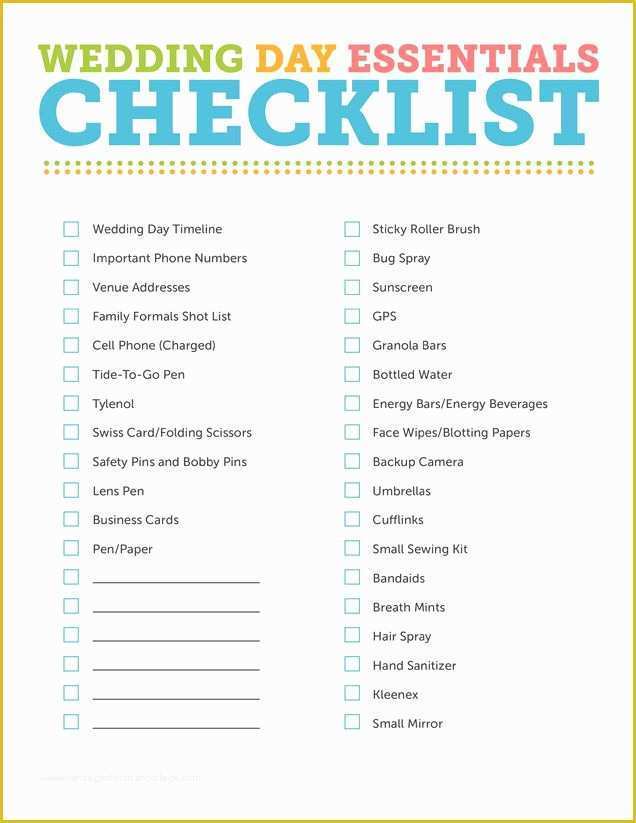 Wedding Day Timeline Template Free Of Printable Wedding Planning Checklist – Wedding Planner