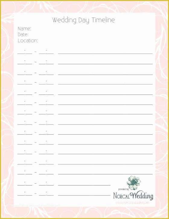 Wedding Day Timeline Template Free Of Wedding Day Timeline Page 1 Wedding Ideas