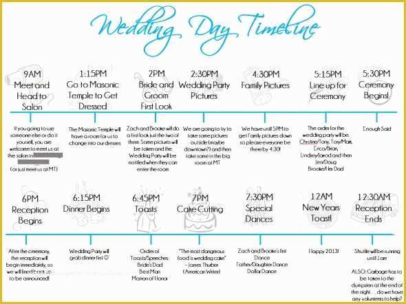 Wedding Day Timeline Template Free Of Wedding Day Timeline Template