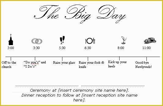 Wedding Day Timeline Template Free Of Wedding Timeline Template Beepmunk