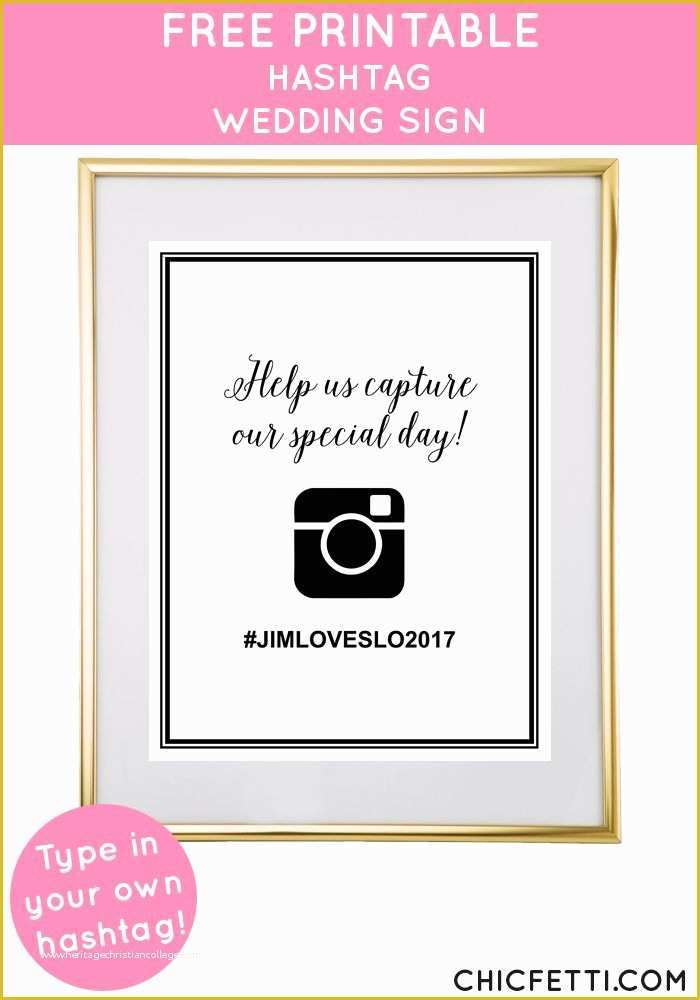 Wedding Hashtag Sign Template Free Of Best 25 Instagram Wedding Ideas On Pinterest