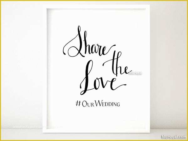 Wedding Hashtag Sign Template Free Of Custom Printable Wedding Hashtag Sign the Love In