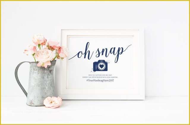 Wedding Hashtag Sign Template Free Of Diy Wedding Hashtag Sign Tutorial and Free Template