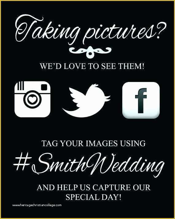 Wedding Hashtag Sign Template Free Of Free Printable Wel E Sign Template
