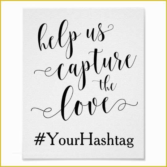 Wedding Hashtag Sign Template Free Of Help Us Capture the Love Wedding Hashtag Sign