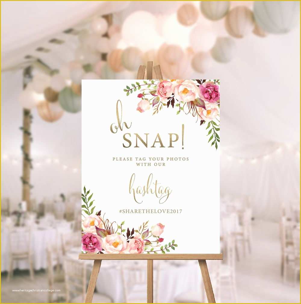 Wedding Hashtag Sign Template Free Of Instagram Wedding Sign Hashtag Sign Instagram Template