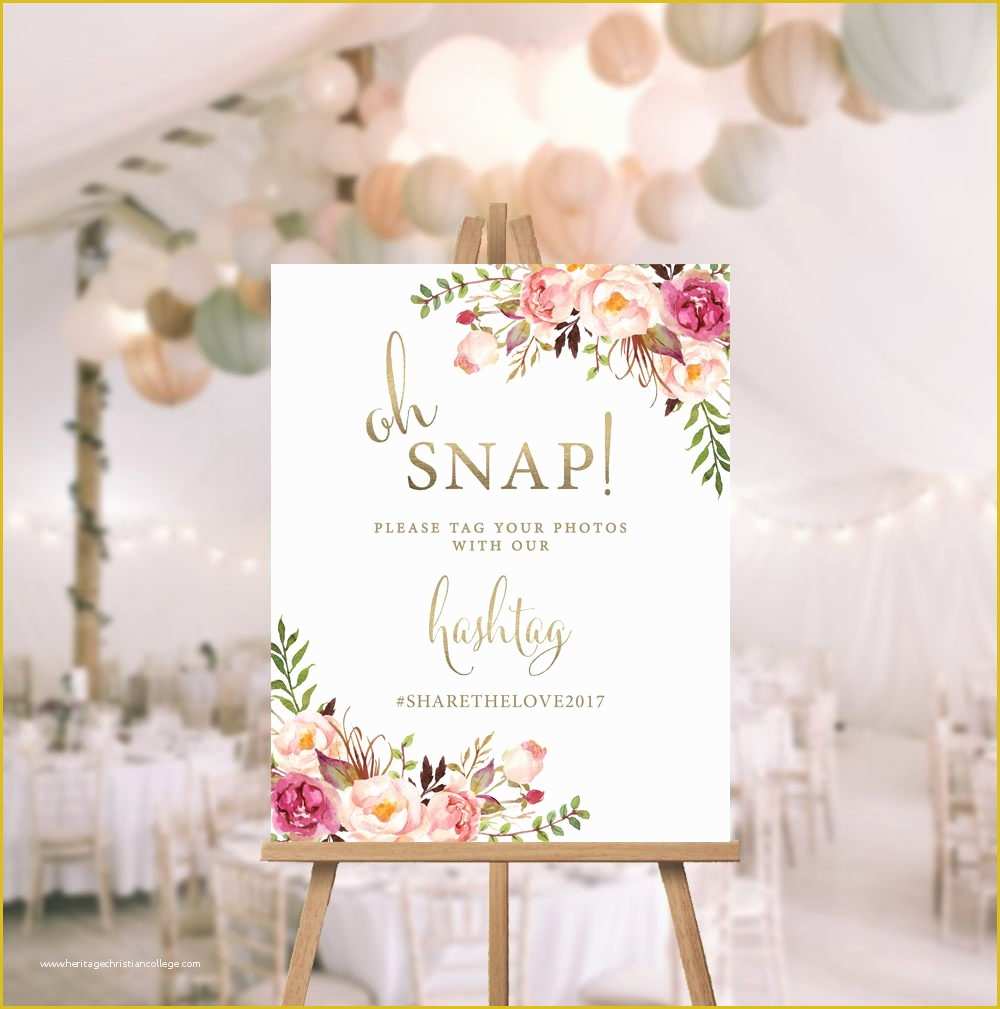 Wedding Hashtag Sign Template Free Of Instagram Wedding Sign Hashtag Sign Instagram Template