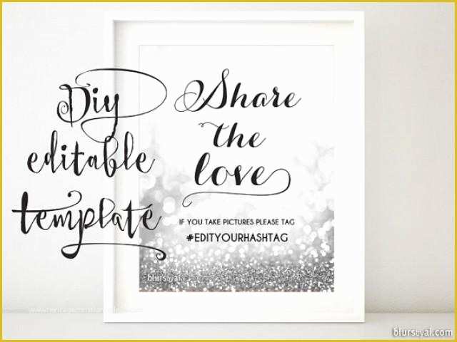 Wedding Hashtag Sign Template Free Of Printable Hashtag Sign Template Diy Wedding Hashtag Sign