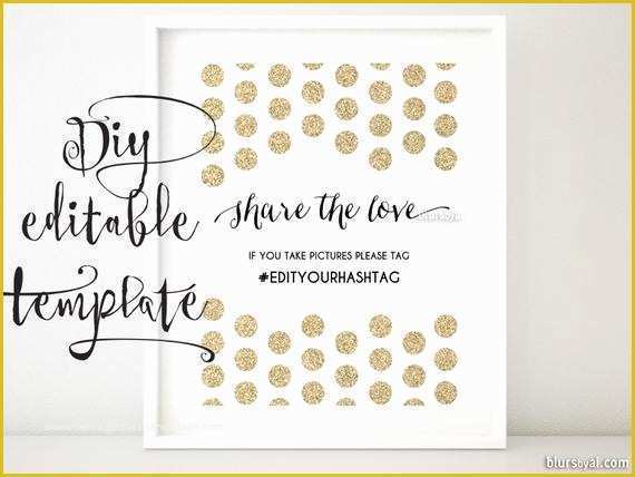 Wedding Hashtag Sign Template Free Of Printable Hashtag Sign Template Diy Wedding Hashtag Sign