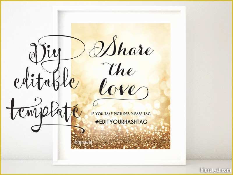 Wedding Hashtag Sign Template Free Of Printable Hashtag Sign Template Diy Wedding Hashtag Sign