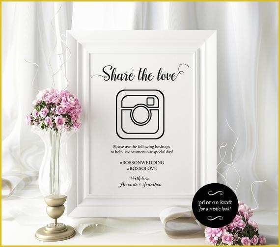 Wedding Hashtag Sign Template Free Of the Love Sign Wedding Hashtag Sign Template Editable