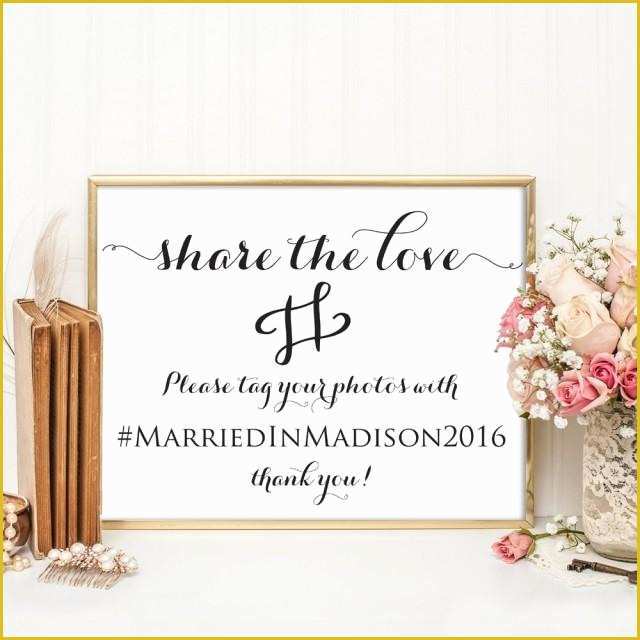 Wedding Hashtag Sign Template Free Of Wedding Hashtag Sign Wedding Hashtag Printable Hashtag