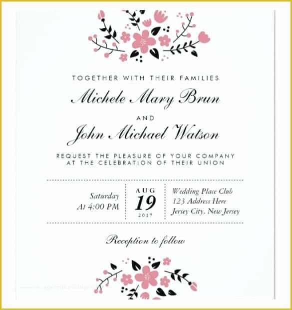 Wedding Invitation Design Templates Free Download Of 85 Wedding Invitation Templates Psd Ai