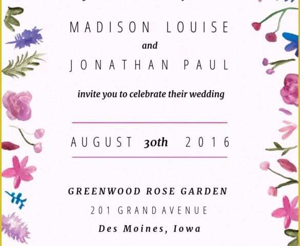 Wedding Invitation Design Templates Free Download Of Wedding Invitation Template – 71 Free Printable Word Pdf