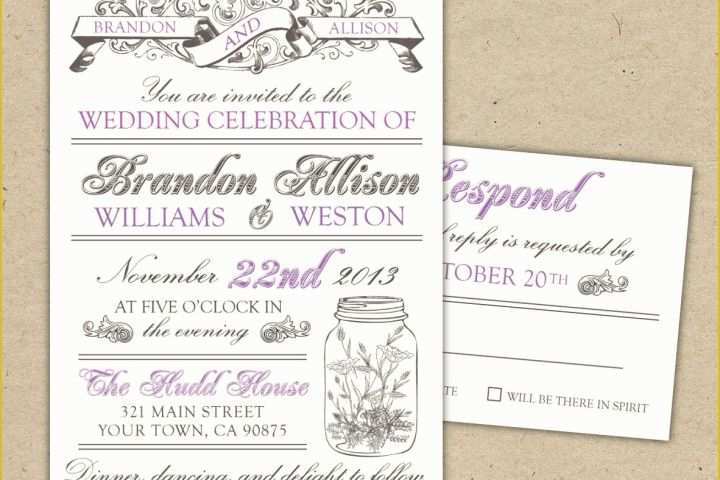Wedding Invitation Samples Free Templates Of 30 Unique Vintage Wedding Invitations