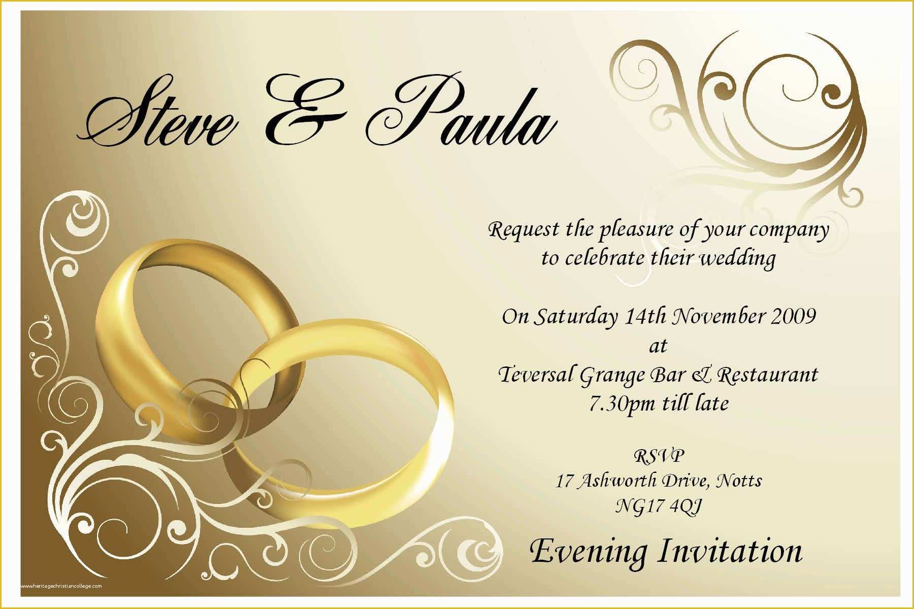 Wedding Invitation Samples Free Templates Of Affordable Wedding Invitation Card