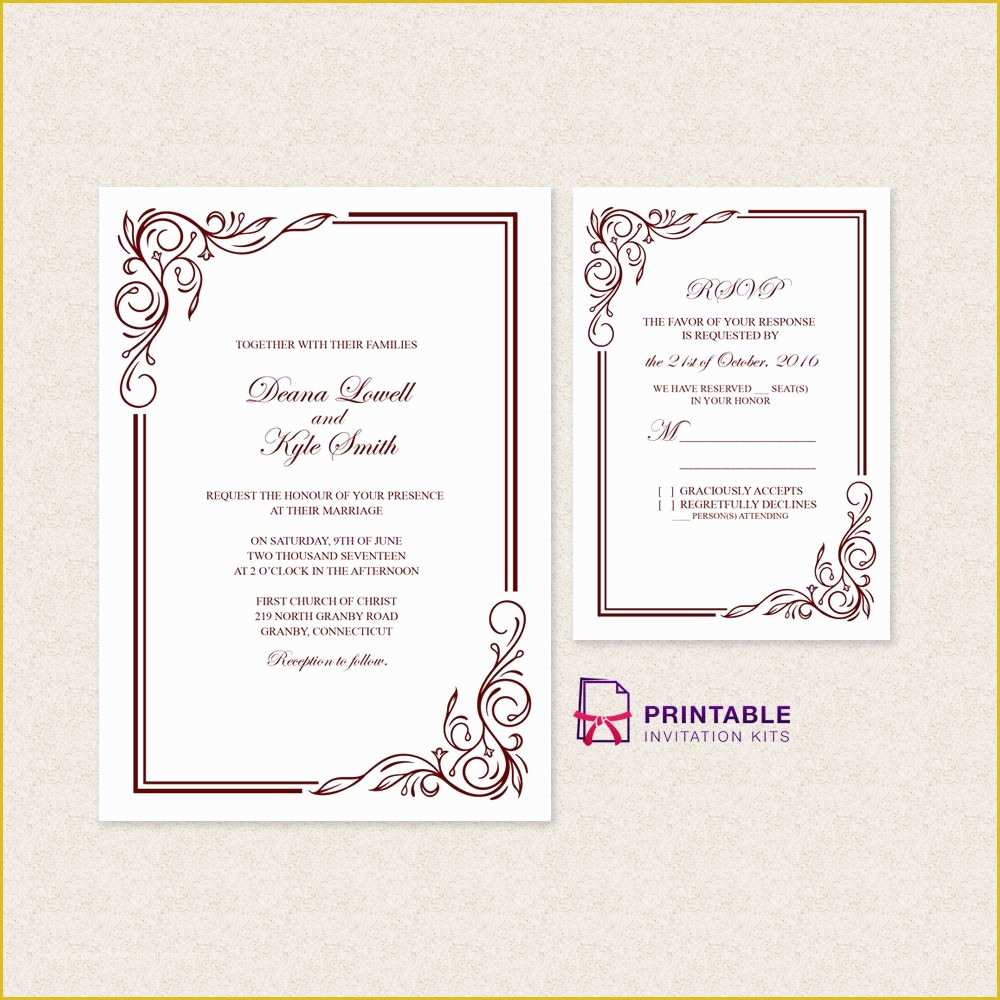 Wedding Invitation Samples Free Templates Of Wedding Invitation Templates Free Pdfs with Easy to Edit