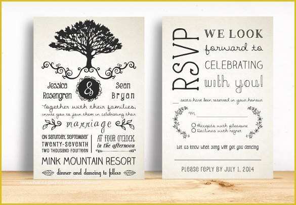 Wedding Invitation Templates Free Download Of 28 Rustic Wedding Invitation Design Templates Psd Ai