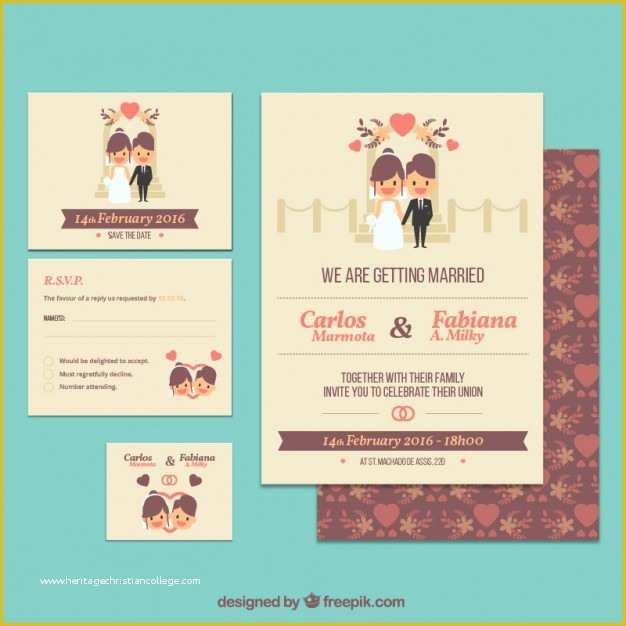 Wedding Invitation Templates Free Download Of Cute Wedding Invitation Template Vector