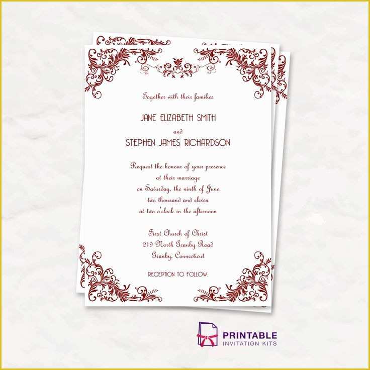 Wedding Invitation Templates Free Download Of Free Pdf Download Vintage Invitation with Art Deco