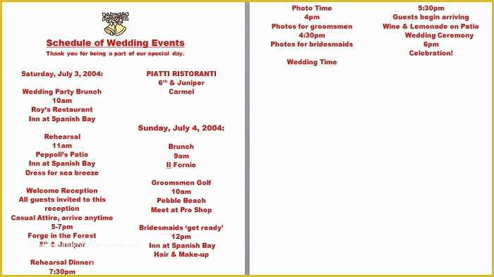 Wedding Itinerary Template Free Download Of 37 Free Beautiful Wedding Guest List & Itinerary Templates