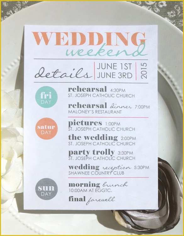 Wedding Itinerary Template Free Download Of 44 Wedding Itinerary Templates Doc Pdf Psd