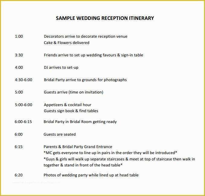 Wedding Itinerary Template Free Download Of 44 Wedding Itinerary Templates Doc Pdf Psd