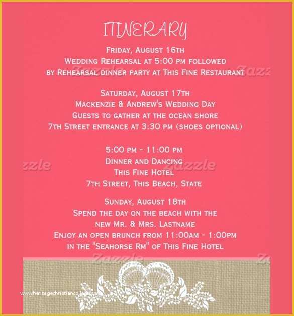 Wedding Itinerary Template Free Download Of 44 Wedding Itinerary Templates Doc Pdf Psd