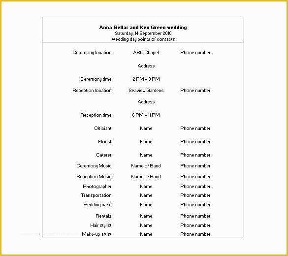 Wedding Itinerary Template Free Download Of Wedding Itinerary Template Publish Meanwhile Printable