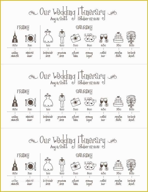 Wedding Itinerary Template Free Download Of Wedding Timeline Printable Digital File Schedule