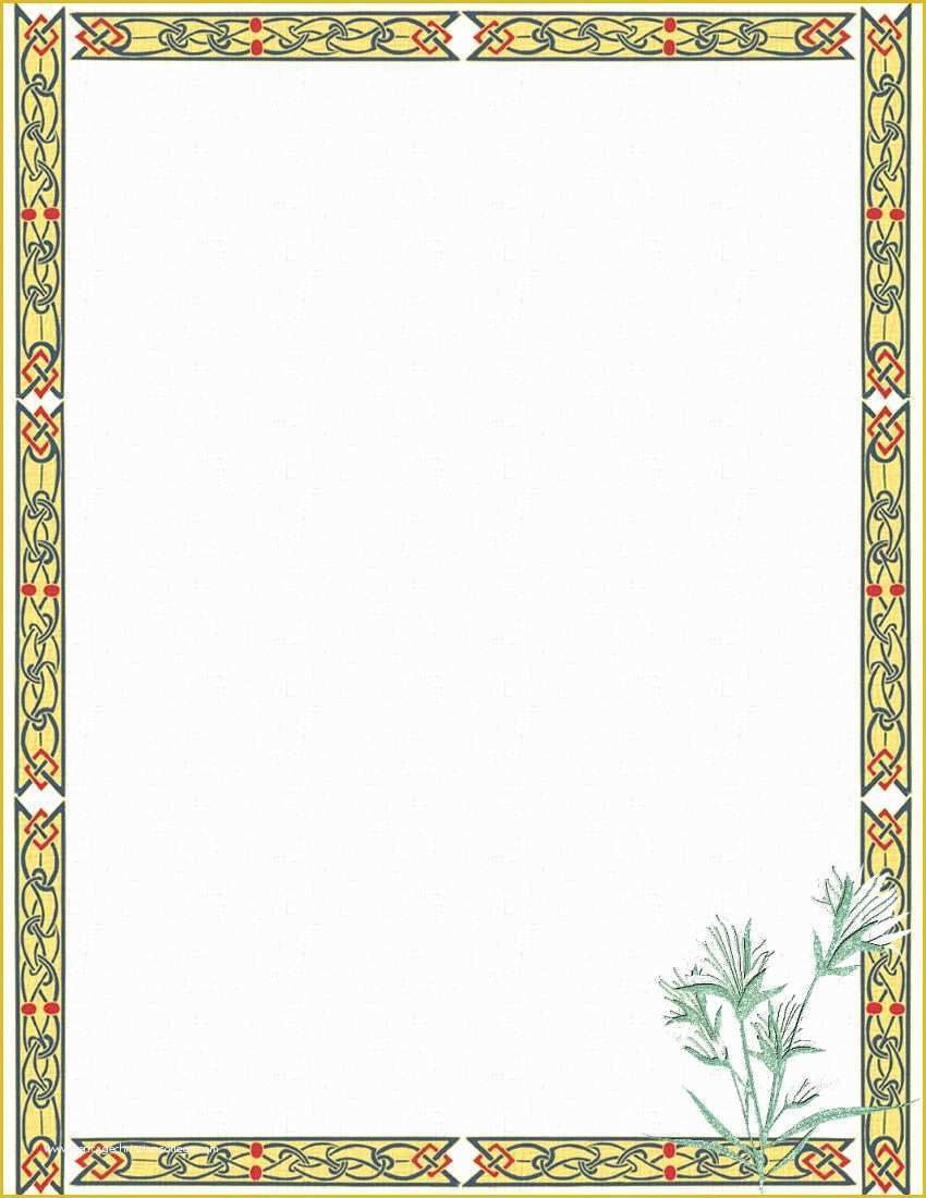 Wedding Letterhead Templates Free Of 17 Stationery Border Designs Free Printable