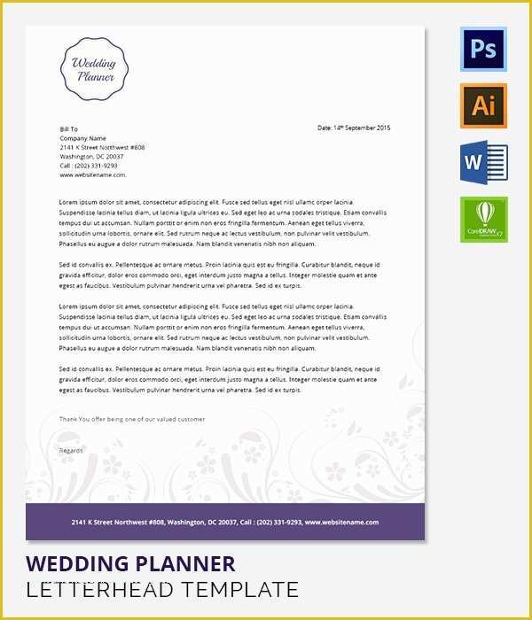 Wedding Letterhead Templates Free Of 38 Pany Letterhead Templates – Free Sample Example