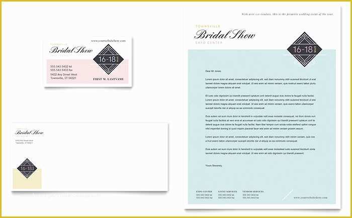 Wedding Letterhead Templates Free Of Bridal Show Business Card &amp; Letterhead Template Design