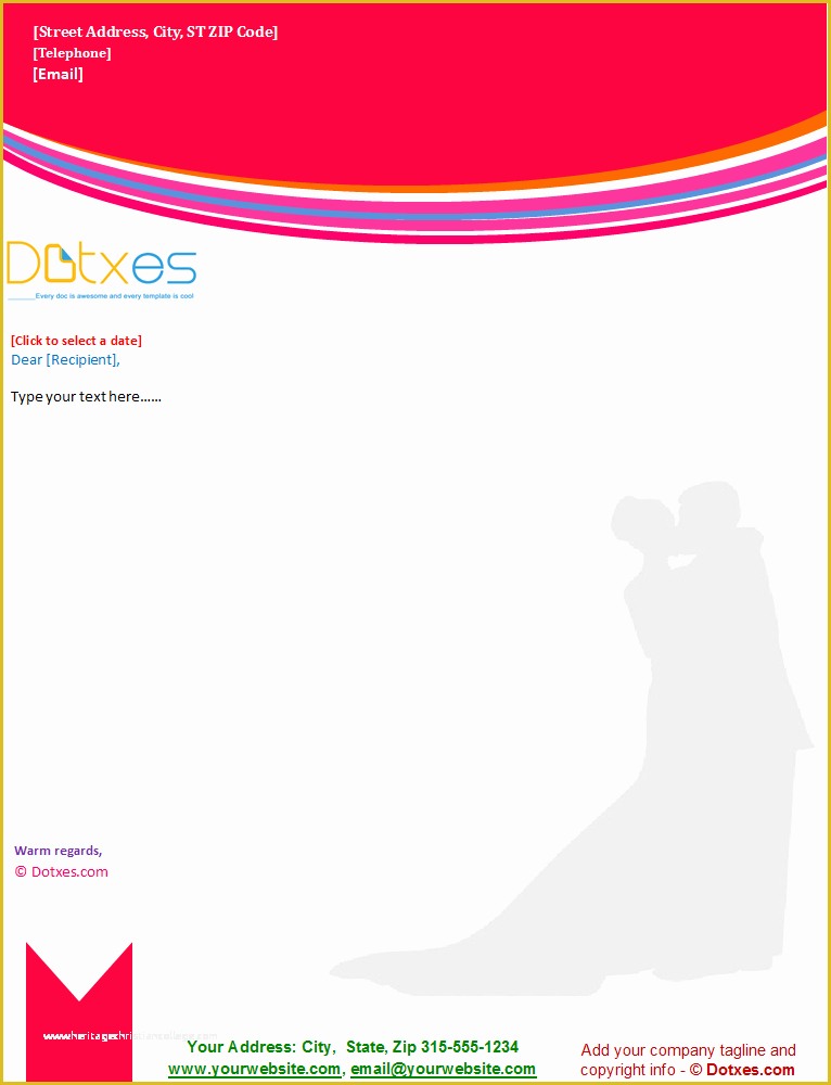 Wedding Letterhead Templates Free Of Wedding Letterhead Template Red theme Dotxes