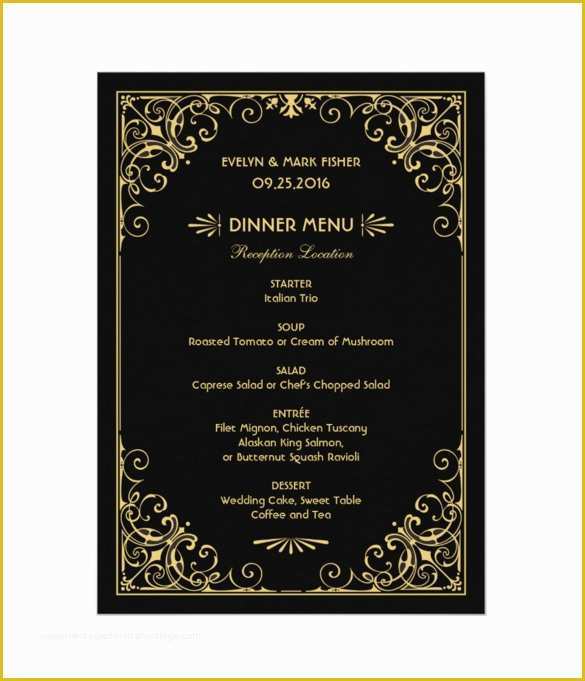 Wedding Menu Cards Templates for Free Of 36 Wedding Menu Templates Ai Psd Google Docs Apple