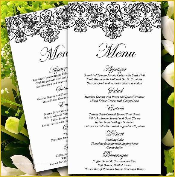 Wedding Menu Cards Templates for Free Of 77 formal Invitation Templates Psd Vector Eps Ai